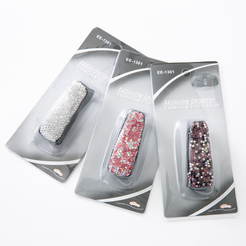 Wholesale ABS Car Glasses Clip with Diamonds
