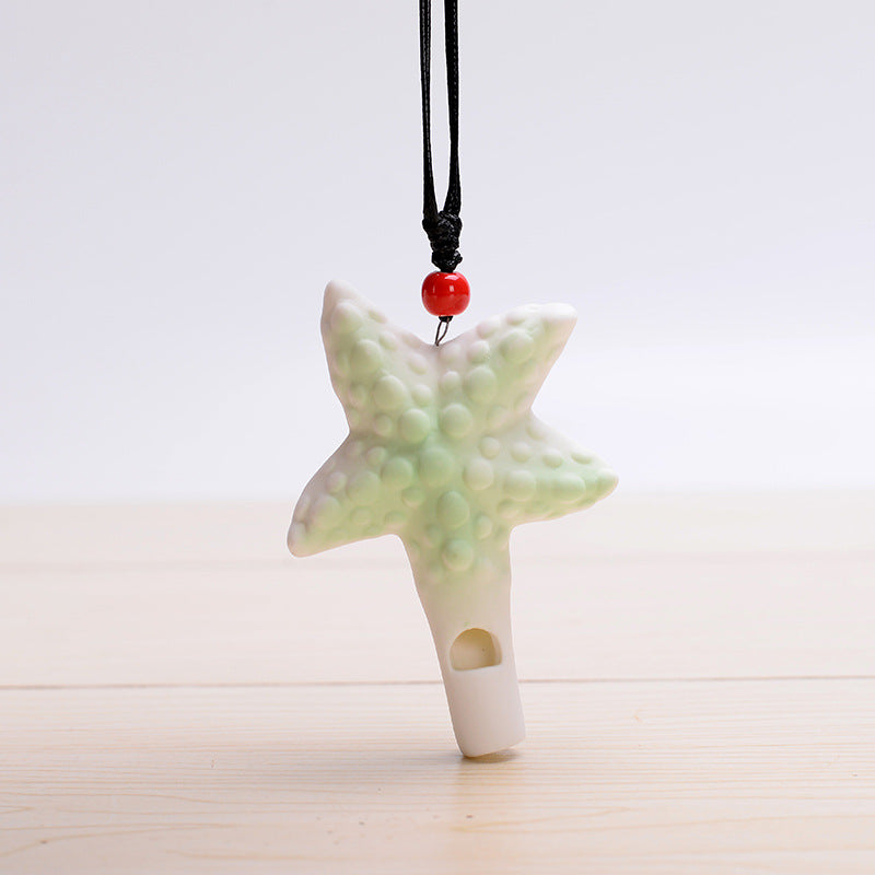 Wholesale Marine Crafts Ceramic Whistle Necklace