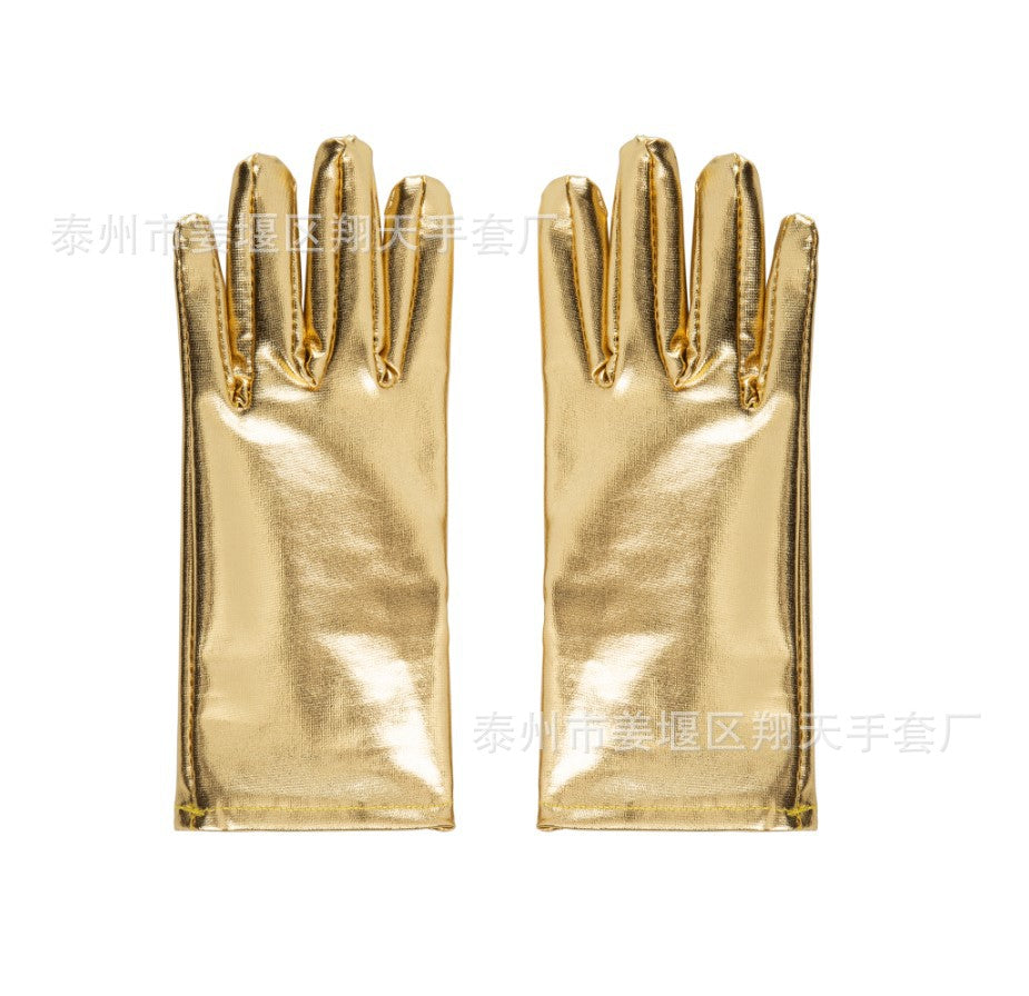 Wholesale Patent and faux leather short gloves