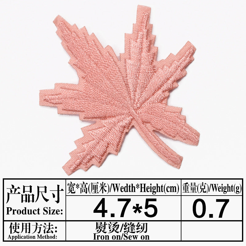 Wholesale Maple Leaf Embroidered Cloth Patch Applique Chic DIY Accessory For Clothing And Home Decor Gift Resale