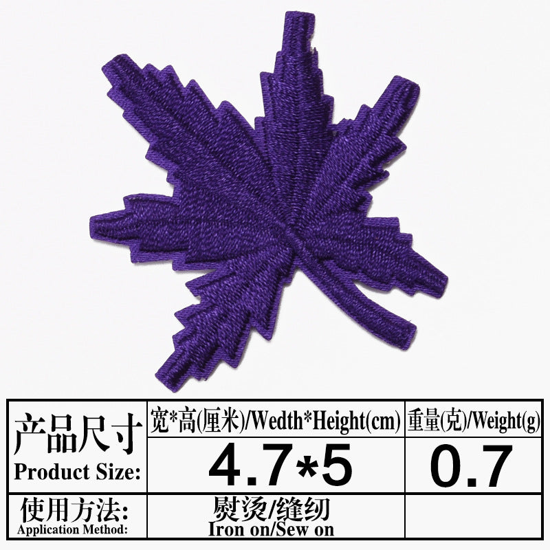 Wholesale Maple Leaf Embroidered Cloth Patch Applique Chic DIY Accessory For Clothing And Home Decor Gift Resale