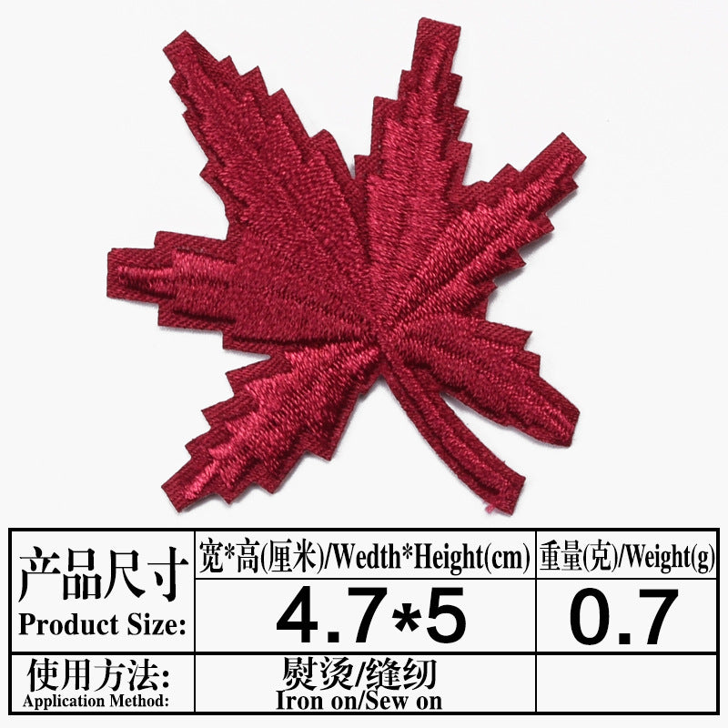 Wholesale Maple Leaf Embroidered Cloth Patch Applique Chic DIY Accessory For Clothing And Home Decor Gift Resale