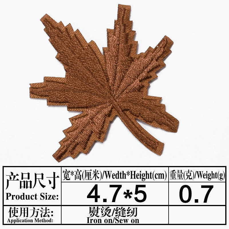 Wholesale Maple Leaf Embroidered Cloth Patch Applique Chic DIY Accessory For Clothing And Home Decor Gift Resale