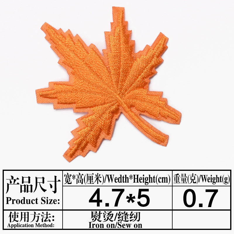 Wholesale Maple Leaf Embroidered Cloth Patch Applique Chic DIY Accessory For Clothing And Home Decor Gift Resale