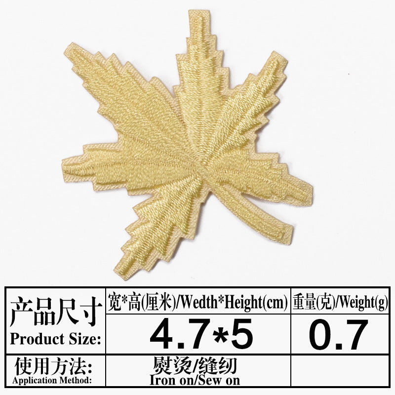 Wholesale Maple Leaf Embroidered Cloth Patch Applique Chic DIY Accessory For Clothing And Home Decor Gift Resale