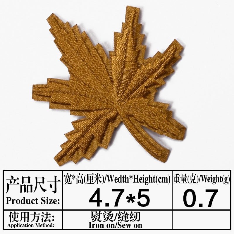 Wholesale Maple Leaf Embroidered Cloth Patch Applique Chic DIY Accessory For Clothing And Home Decor Gift Resale