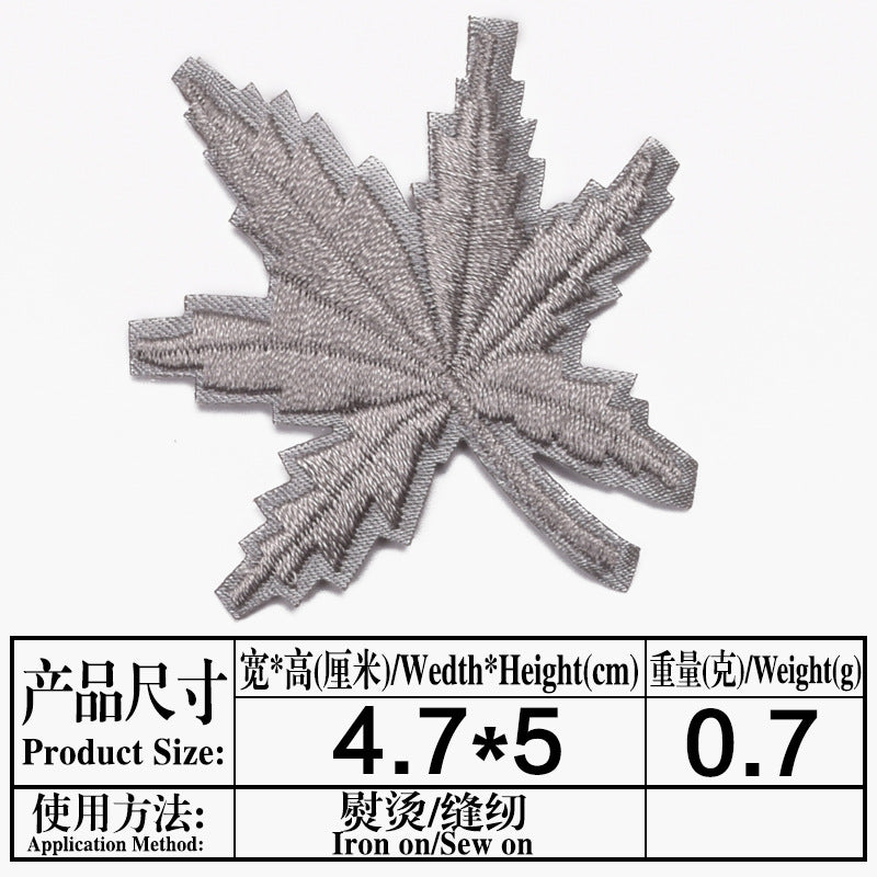 Wholesale Maple Leaf Embroidered Cloth Patch Applique Chic DIY Accessory For Clothing And Home Decor Gift Resale