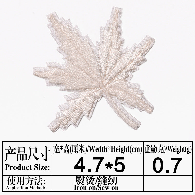 Wholesale Maple Leaf Embroidered Cloth Patch Applique Chic DIY Accessory For Clothing And Home Decor Gift Resale