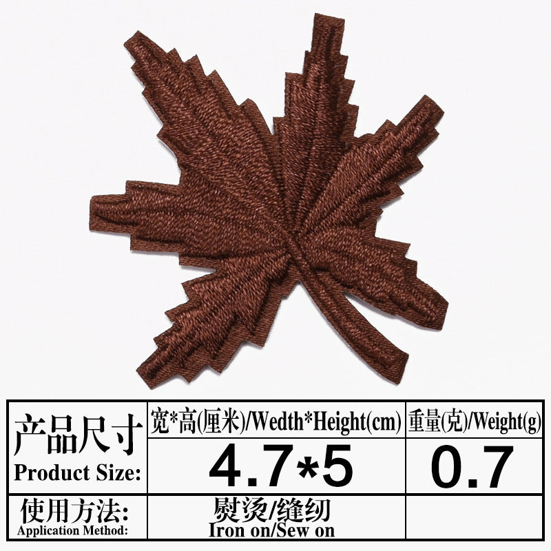 Wholesale Maple Leaf Embroidered Cloth Patch Applique Chic DIY Accessory For Clothing And Home Decor Gift Resale
