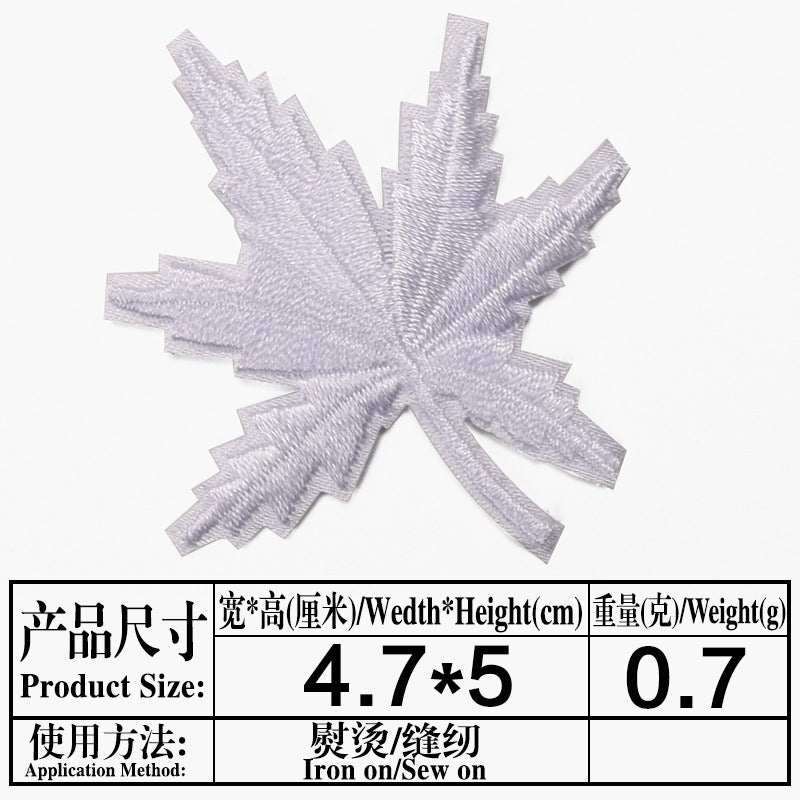 Wholesale Maple Leaf Embroidered Cloth Patch Applique Chic DIY Accessory For Clothing And Home Decor Gift Resale
