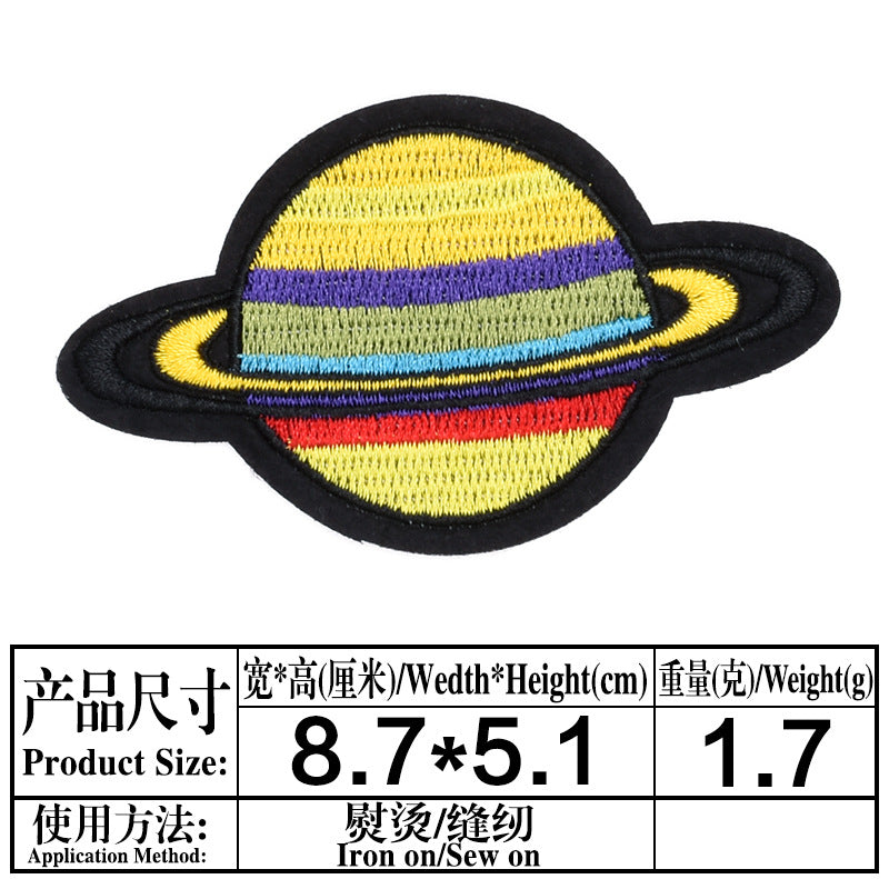 Wholesale Astronaut Space Embroidered Patches Planet Meteorite Combo Set DIY Fashion Accessory For Clothing Coats Gift Boutique Resale