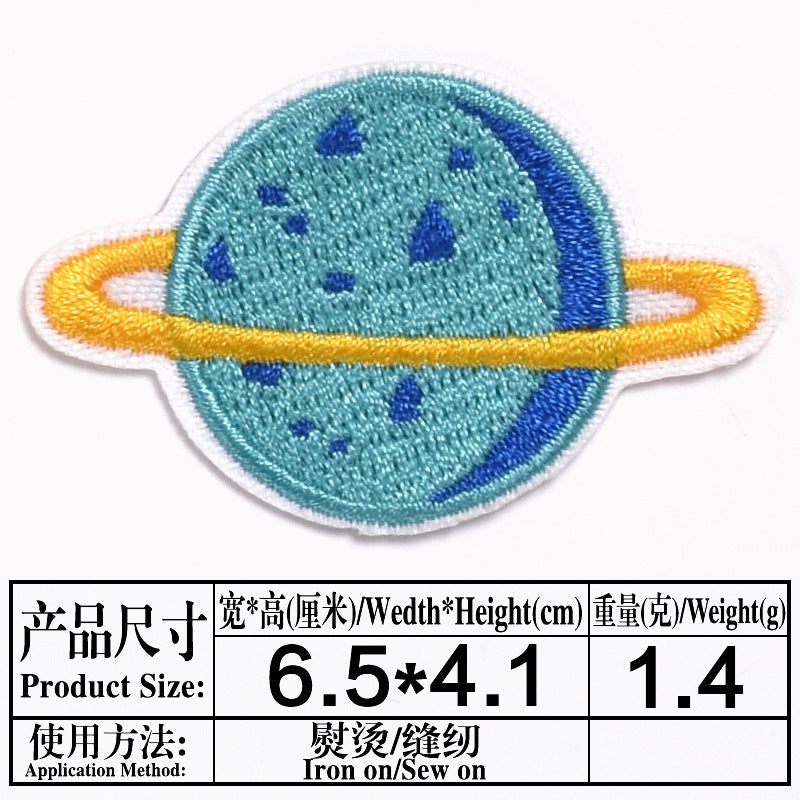 Wholesale Astronaut Space Embroidered Patches Planet Meteorite Combo Set DIY Fashion Accessory For Clothing Coats Gift Boutique Resale