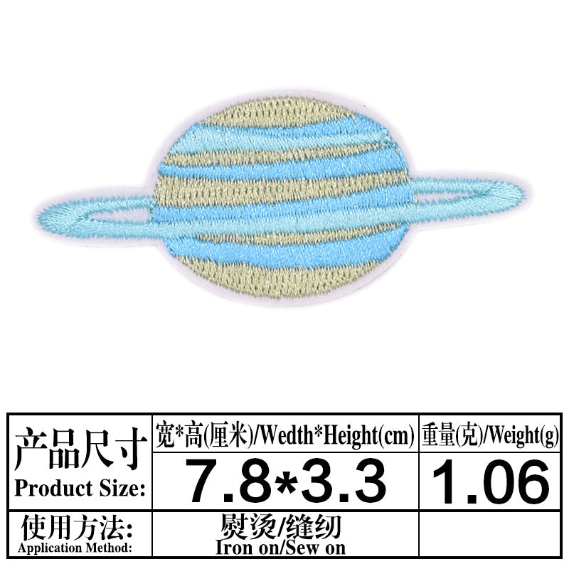 Wholesale Astronaut Space Embroidered Patches Planet Meteorite Combo Set DIY Fashion Accessory For Clothing Coats Gift Boutique Resale