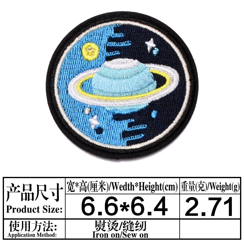 Wholesale Astronaut Space Embroidered Patches Planet Meteorite Combo Set DIY Fashion Accessory For Clothing Coats Gift Boutique Resale