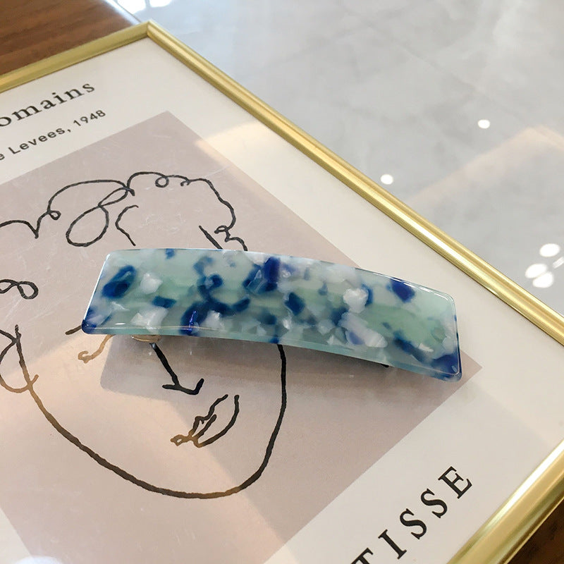 Wholesale Temperament Simple Hair Accessory Horizontal Clip One-line Rectangular Versatile Spring Clip