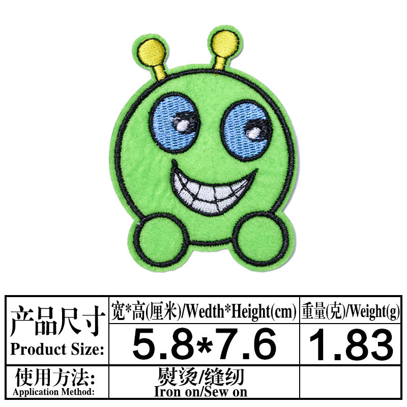 Wholesale Stylish Cartoon Little Monster Embroidered Patch Cloth Applique For Clothing Boutique Fashion Accessory