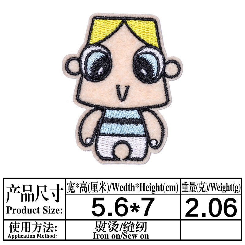 Wholesale Stylish Cartoon Little Monster Embroidered Patch Cloth Applique For Clothing Boutique Fashion Accessory