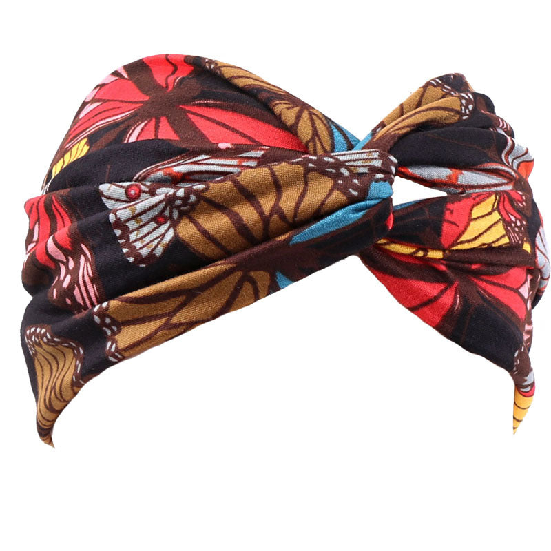 Wholesale Fabric Boho Style New Elastic Cross Sport Headband