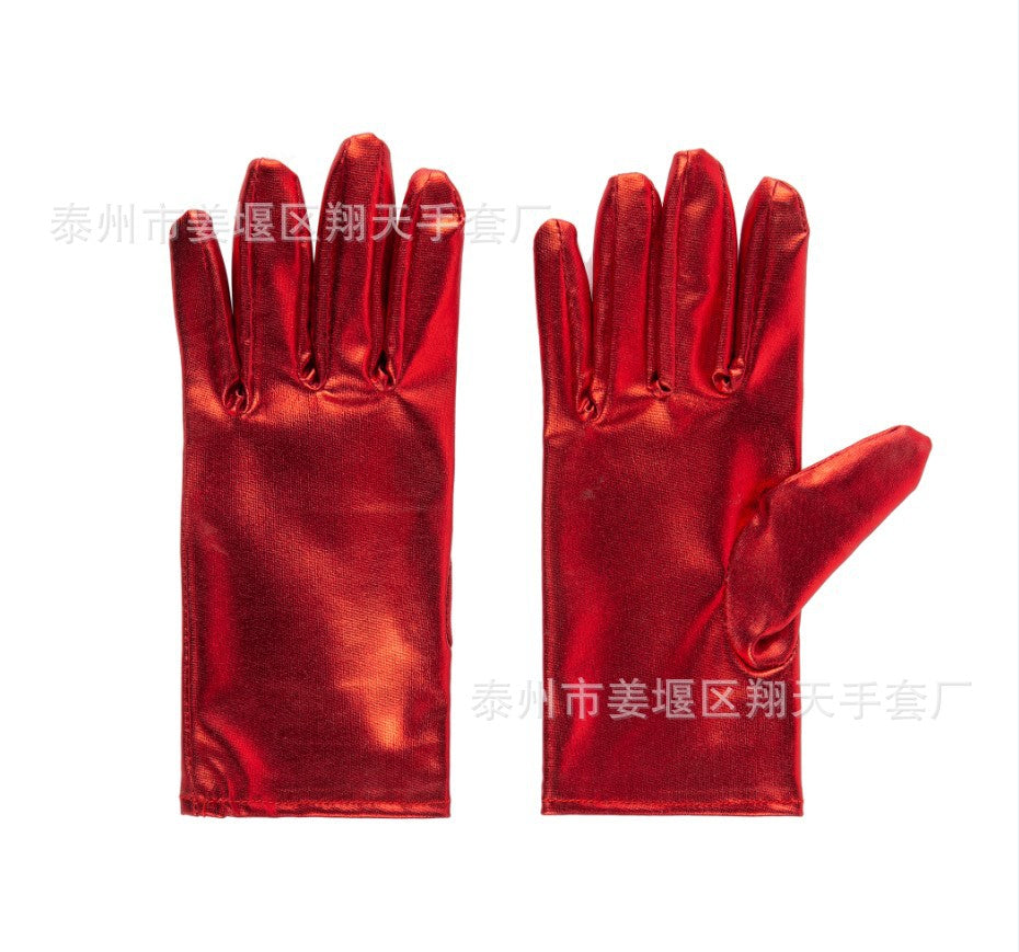 Wholesale Patent and faux leather short gloves