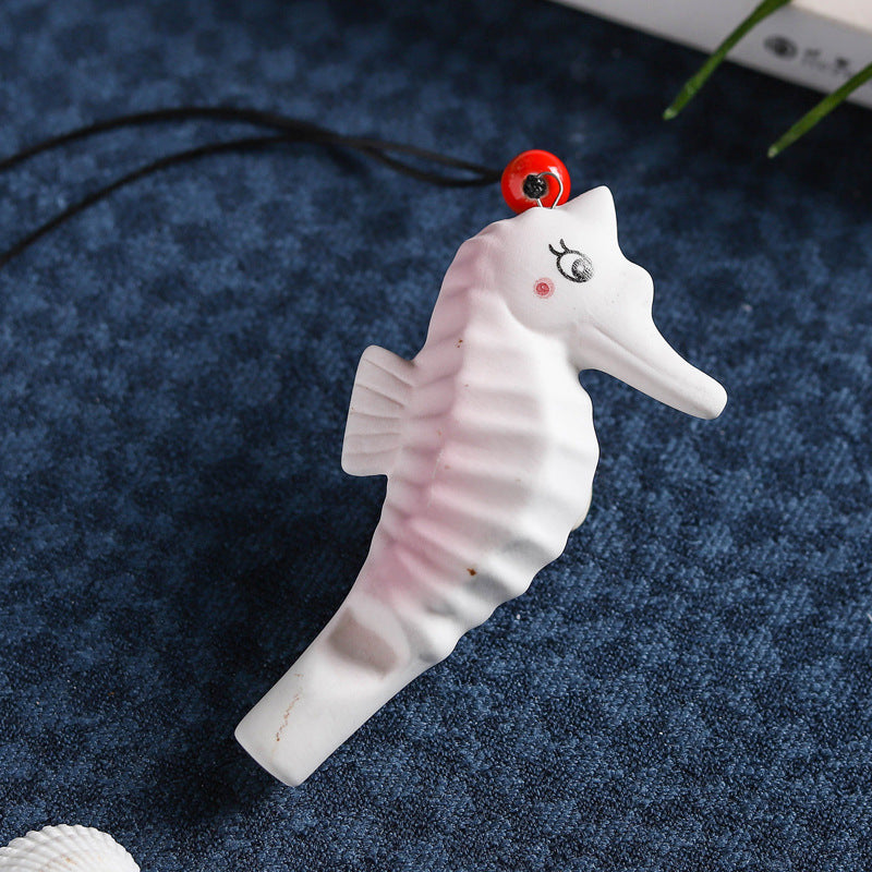 Wholesale Marine Crafts Ceramic Whistle Necklace