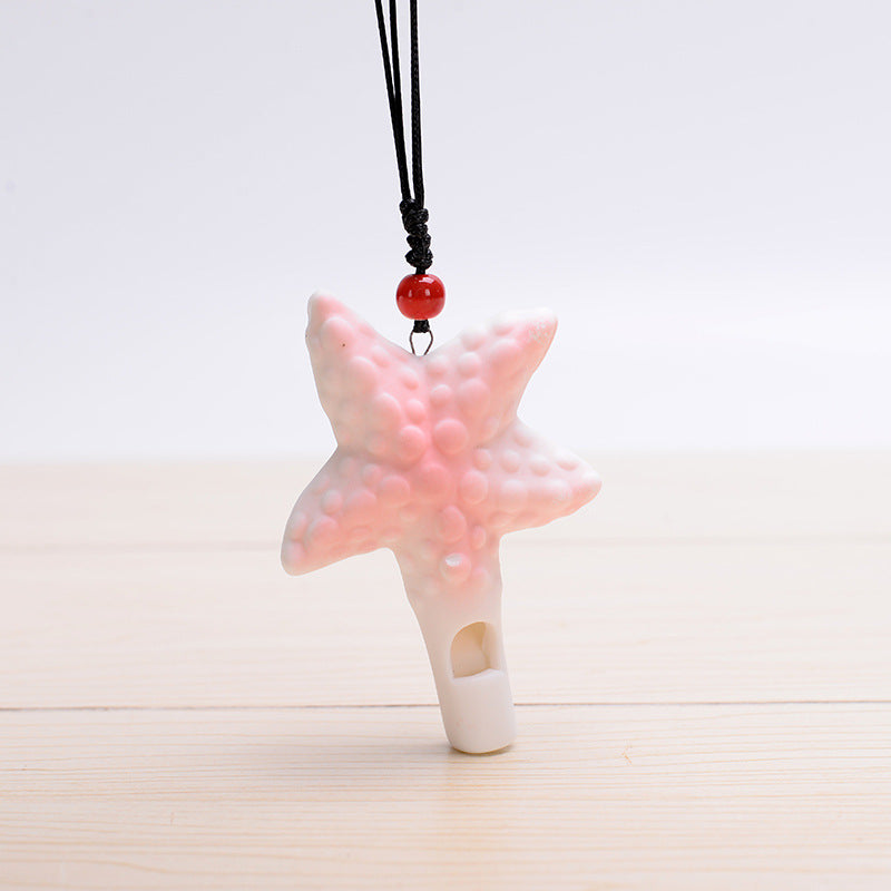 Wholesale Marine Crafts Ceramic Whistle Necklace