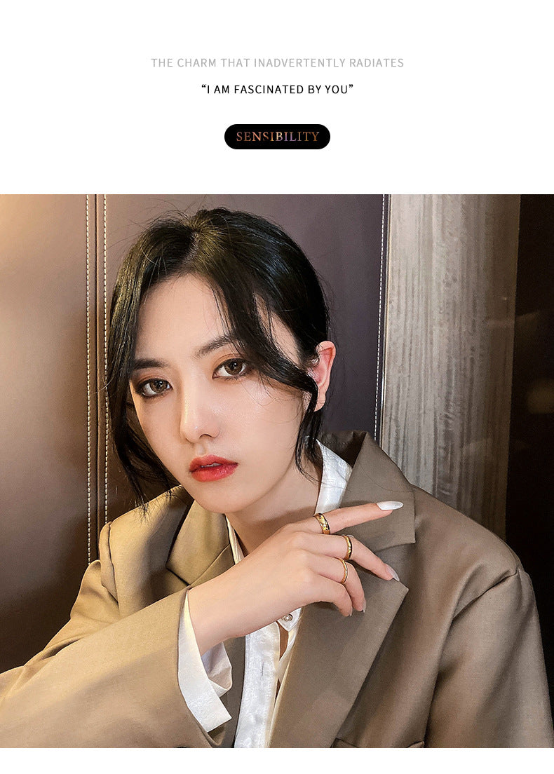 Wholesale 18K Gold Plated Stainless Steel Stacking Rings