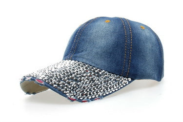Wholesale Full brim diamond baseball cap