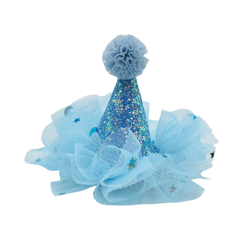 Wholesale Cute 3D Hat Hairpin Star Mesh Headdress