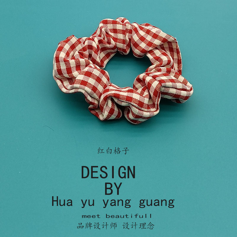 Wholesale Plaid Large Intestine Hair Ties