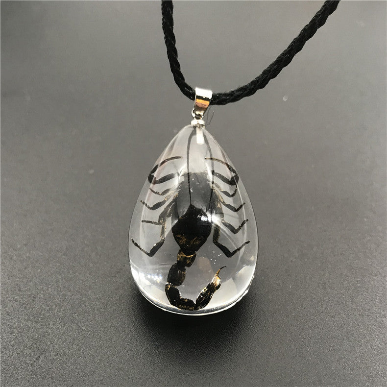 Wholesale 6pcs Transparent Real Insect Dripping Resin Necklace