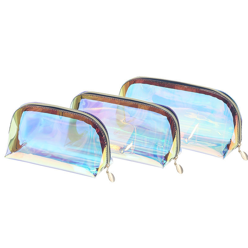 Wholesale Thickened TPU Laser Portable Cosmetic Bag