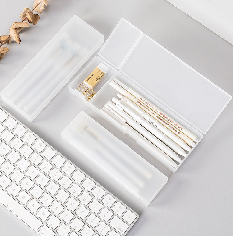 Wholesale Transparent Matte Storage Pencil Case PP Stationery Box