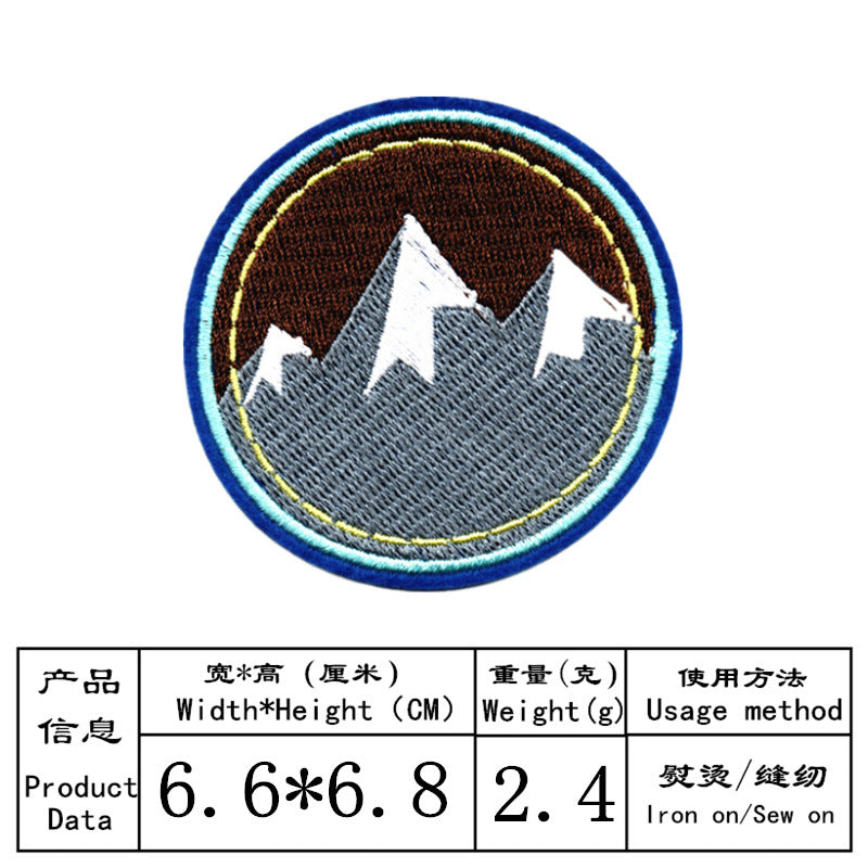 Wholesale Stylish Embroidered Round Hat Patch Set Of 9 Cloth Badges With Adhesive Great Gift For DIY Enthusiasts Bag And Cap Decor