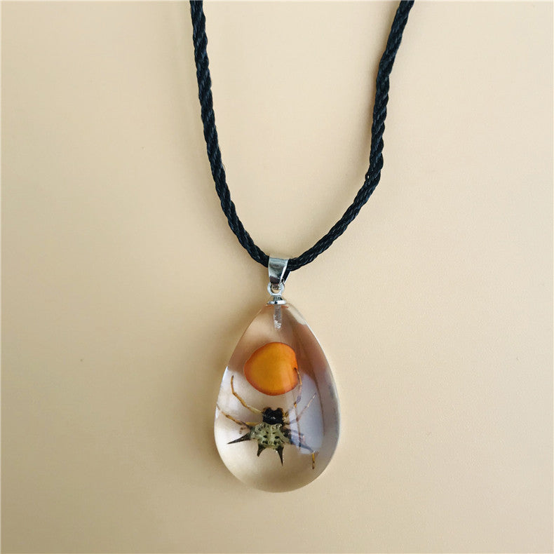 Wholesale 6pcs Real Insect Specimen Necklace