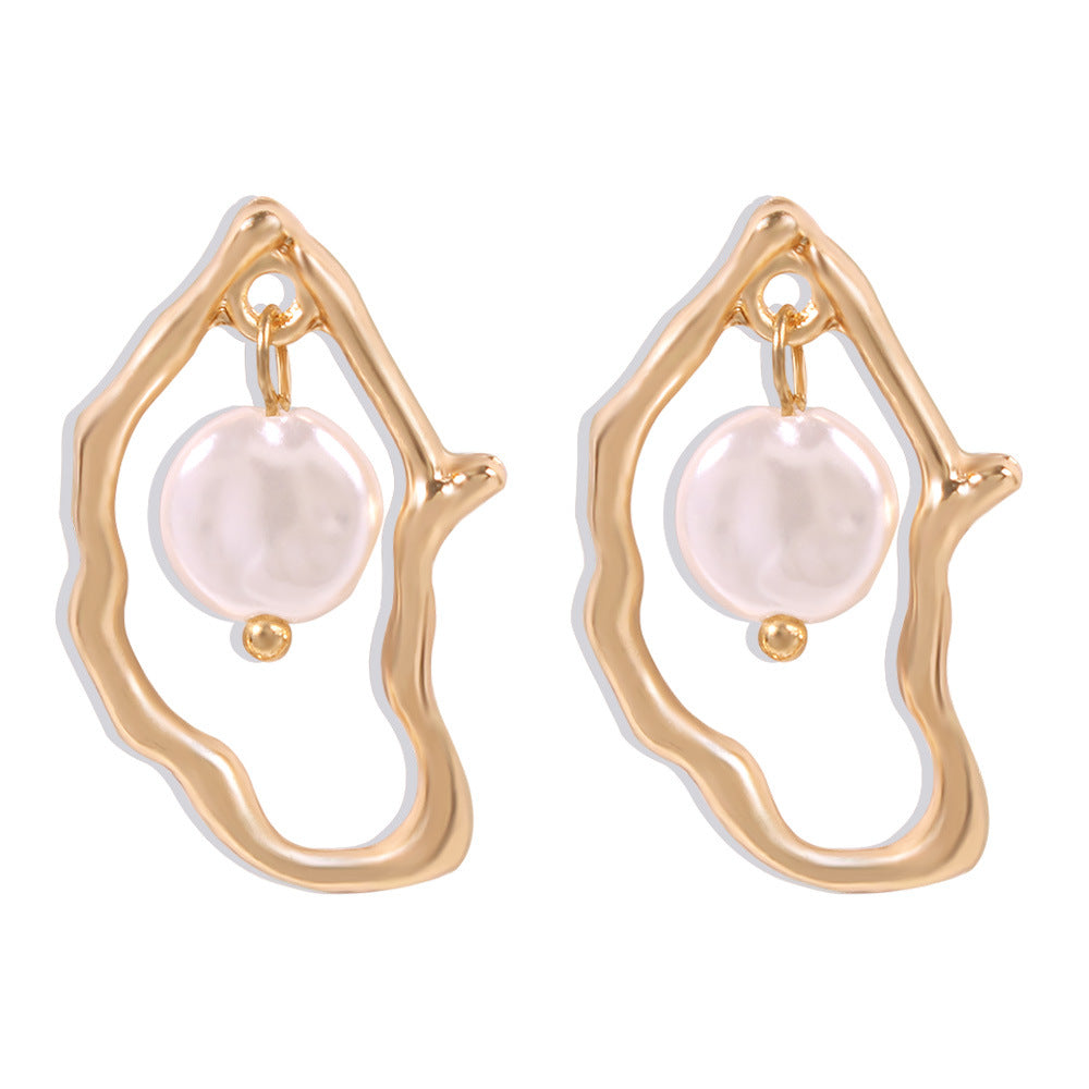 Wholesale Fashion Style Niche Irregular Pearl Earrings