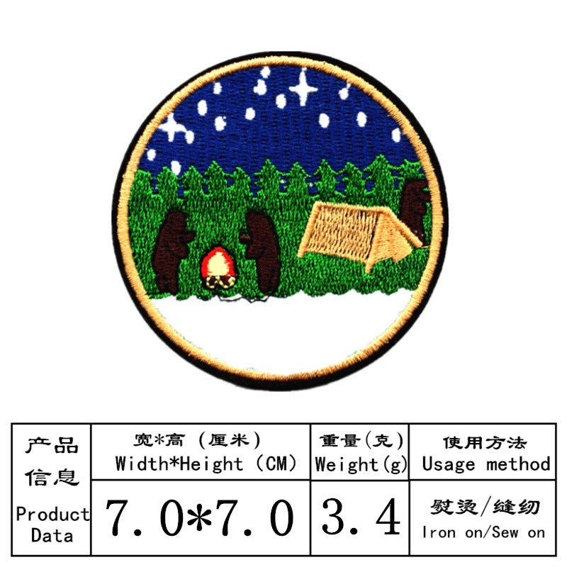 Wholesale Stylish Embroidered Round Hat Patch Set Of 9 Cloth Badges With Adhesive Great Gift For DIY Enthusiasts Bag And Cap Decor