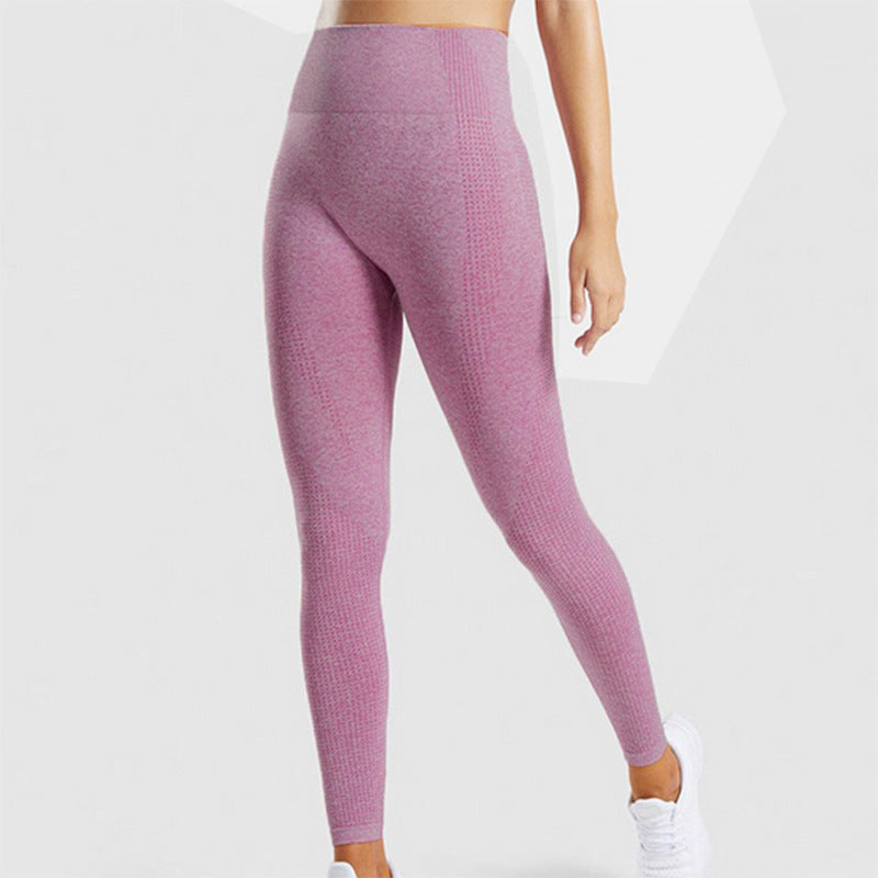 Wholesale Seamless Yoga Suit Little Short-sleeved Jacquard Sports Fitness Suit Quick-drying Seamless Yoga Suit