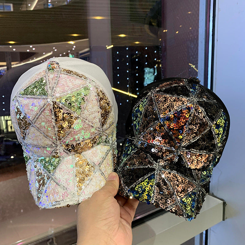 Wholesale Mesh Sequin Breathable Baseball Cap