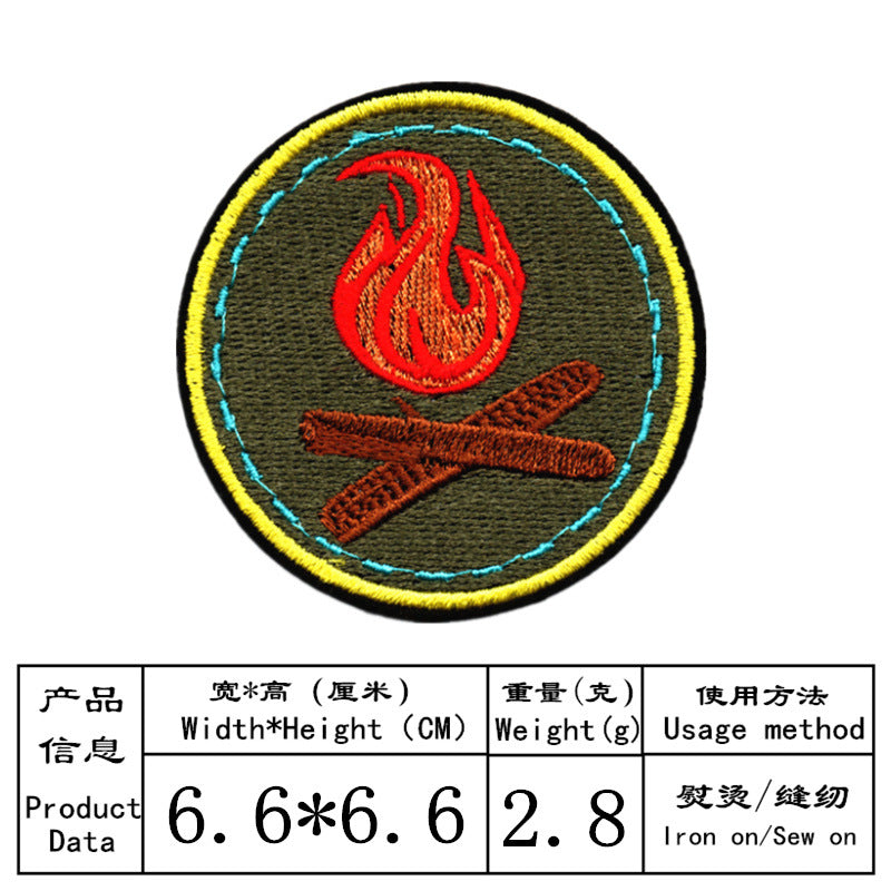 Wholesale Stylish Embroidered Round Hat Patch Set Of 9 Cloth Badges With Adhesive Great Gift For DIY Enthusiasts Bag And Cap Decor