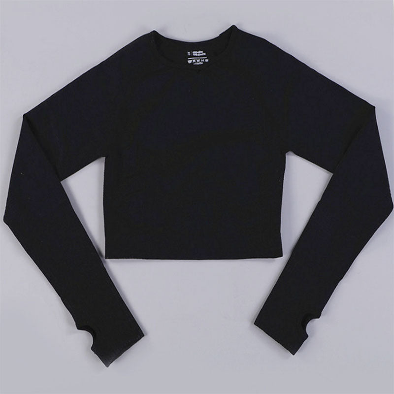 Wholesale Seamless Yoga Suit Little Short-sleeved Jacquard Sports Fitness Suit Quick-drying Seamless Yoga Suit