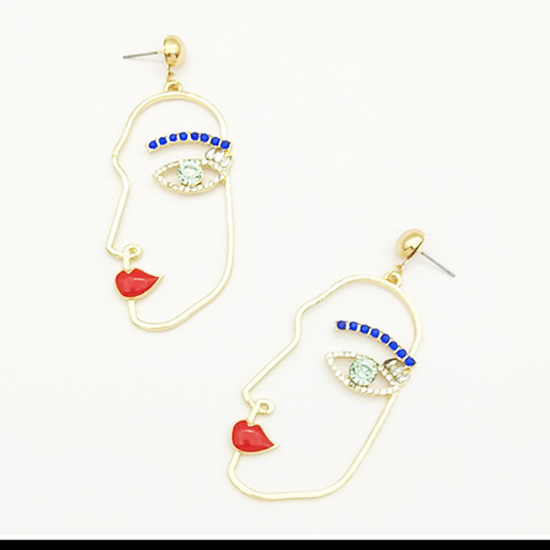 Wholesale  Abstract Face  Accessories Earrings