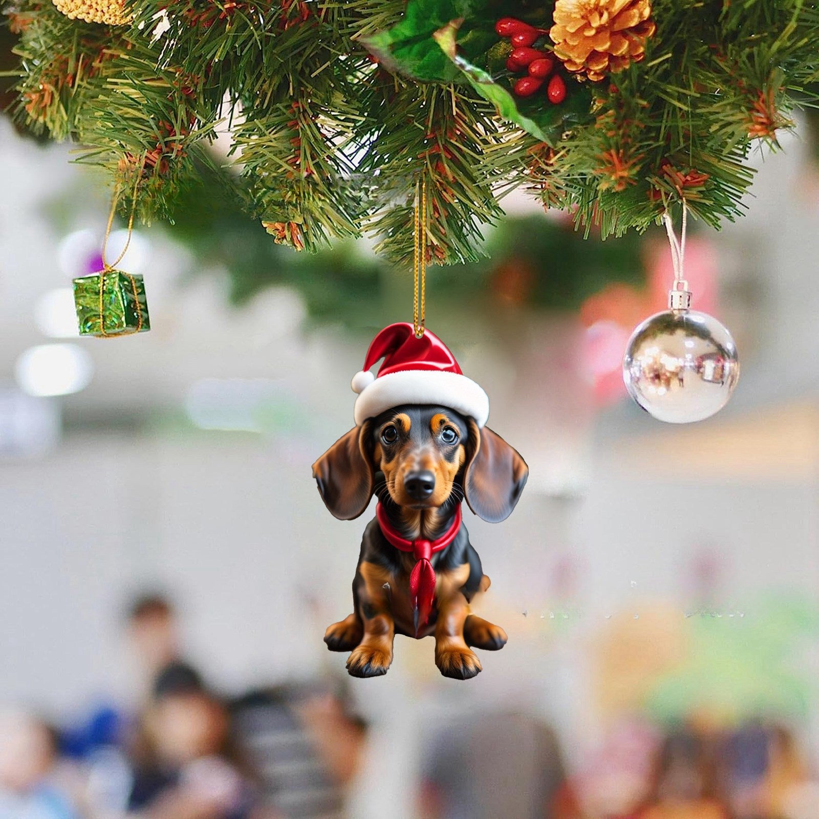 Wholesale Christmas Dog Car Acrylic Pendant