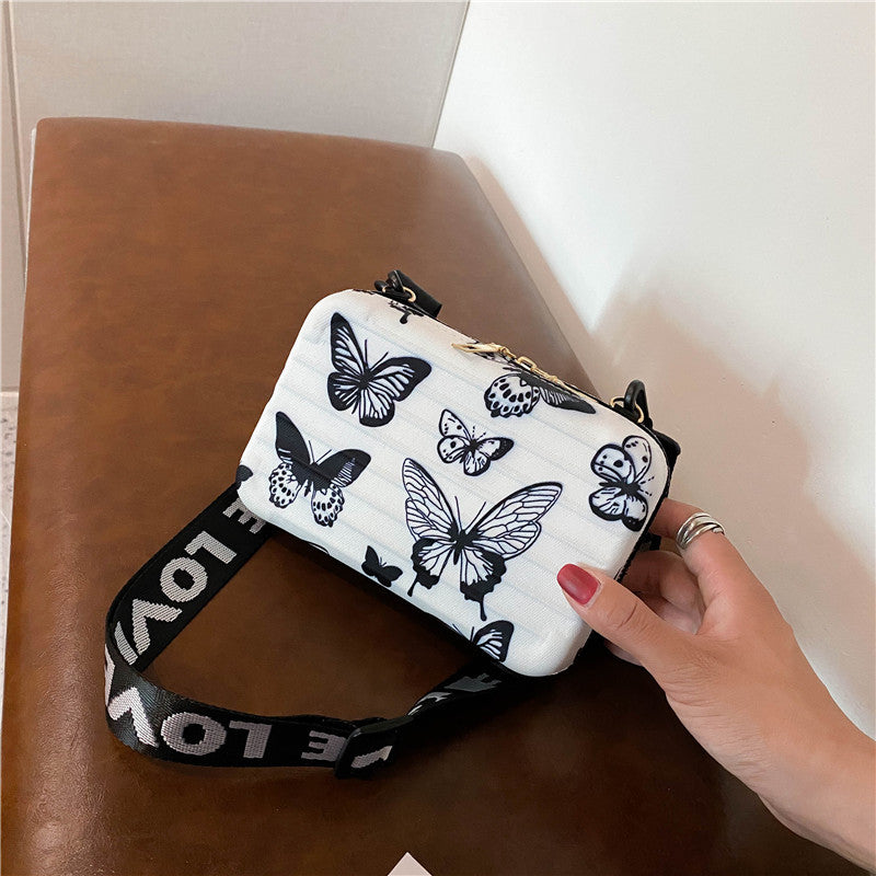 Wholesale Cow Print Leopard Print Butterfly PU Box Bag Crossbody Bag