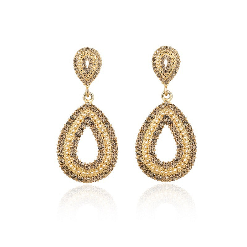 Wholesale Full Diamond Acrylic Cutout Earrings