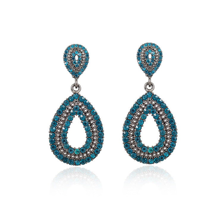 Wholesale Full Diamond Acrylic Cutout Earrings