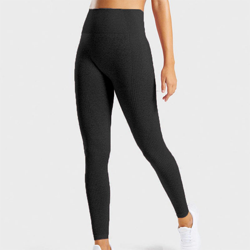 Wholesale Seamless Yoga Suit Little Short-sleeved Jacquard Sports Fitness Suit Quick-drying Seamless Yoga Suit