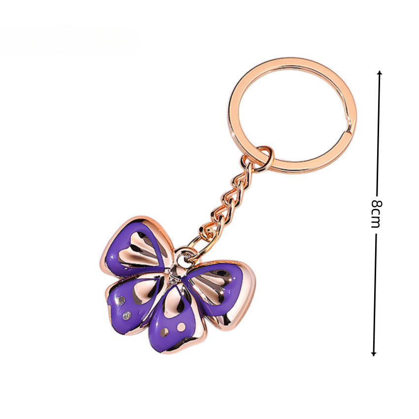 Wholesale Acrylic Purple Bow Keychain
