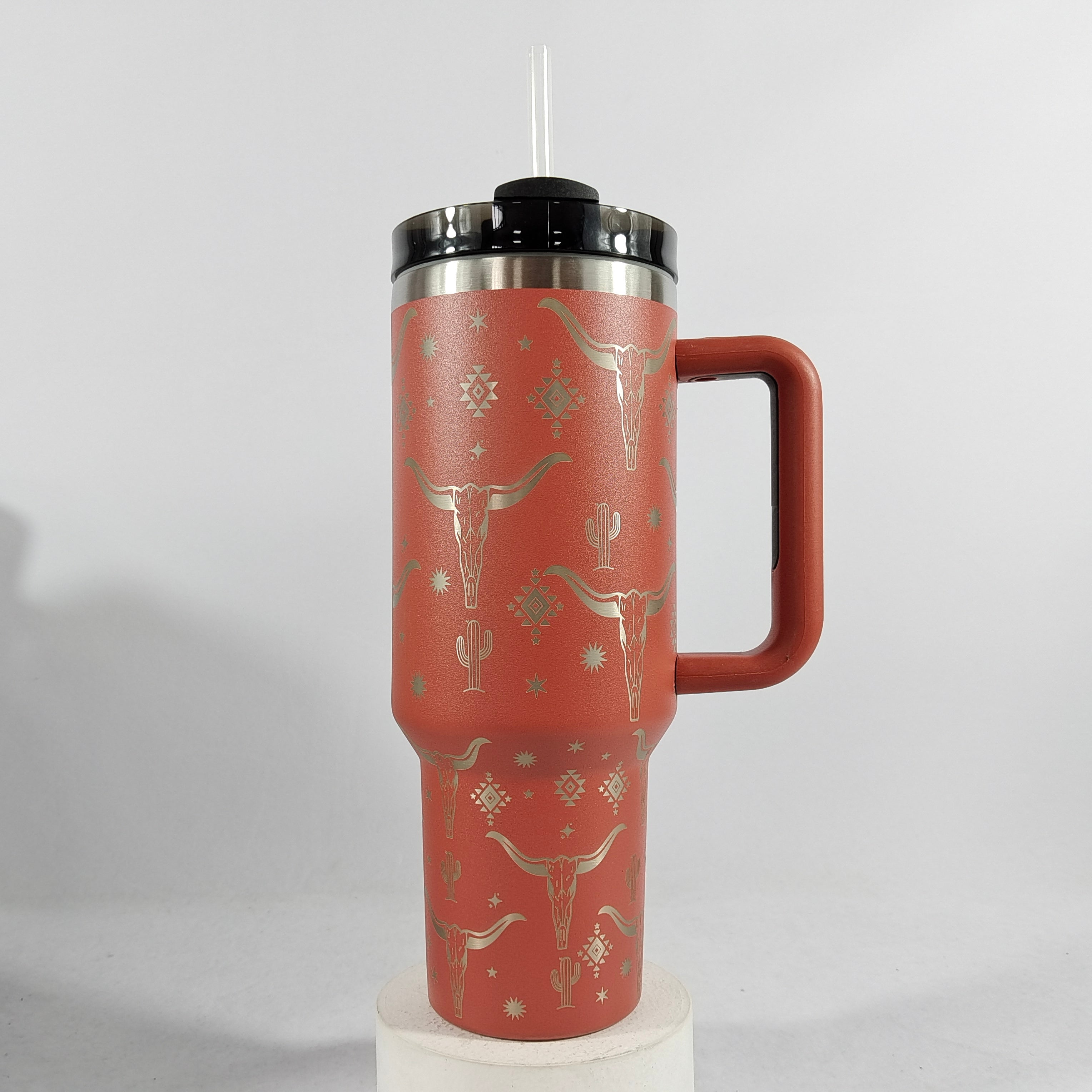 Wholesale Second Generation 40oz Handle Car Cup Laser Bull Head Stainless Steel Car Cooling Ice Cup