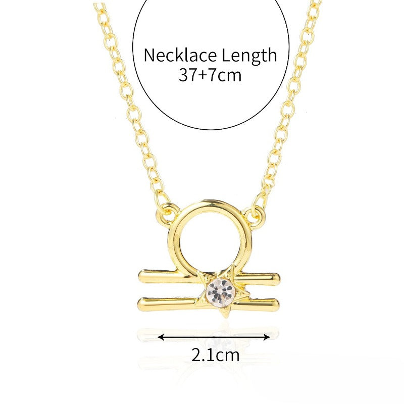 Wholesale of Twelve Constellations Alloy Necklaces