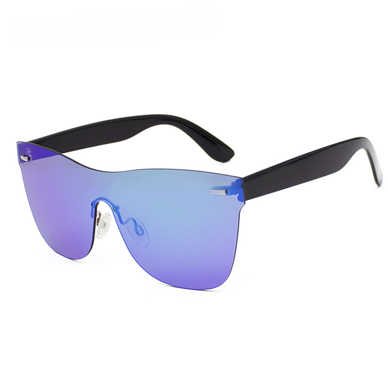 Wholesale Large Frame Boundless Siamese Nail PC Sunglasses